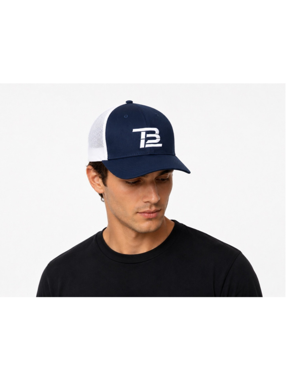 TB12 Tom Brady Navy & White Soft Trucker Mesh Baseball Cap